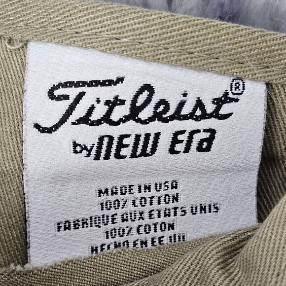 Titleist New Era Tan Golf Visor Hat Cap Adjustable 100% Cotton USA EUC Adult - Picture 7 of 9